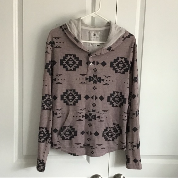 On The Byas Medium Aztec Hoodie Pull Over